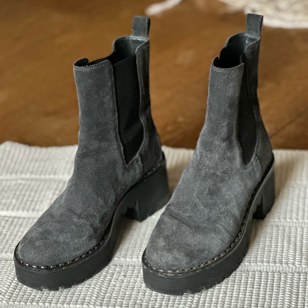 Vince Camuto Gray Suede Women's Ankle Boots